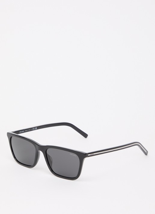 Prada Wayfarer zonnebril PRD19S - voorkant zwart