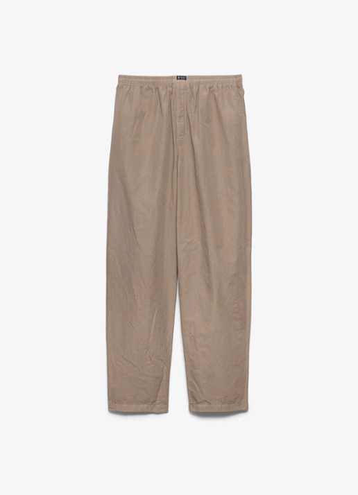 Prada Wide fit chino in linnenblend - voorkant beige