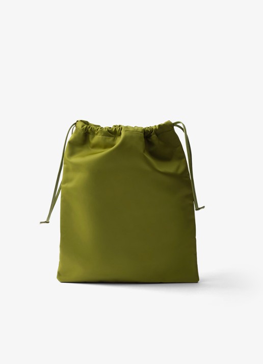 Prada Wish Re-Nylon handtas met logo - achterkant groen