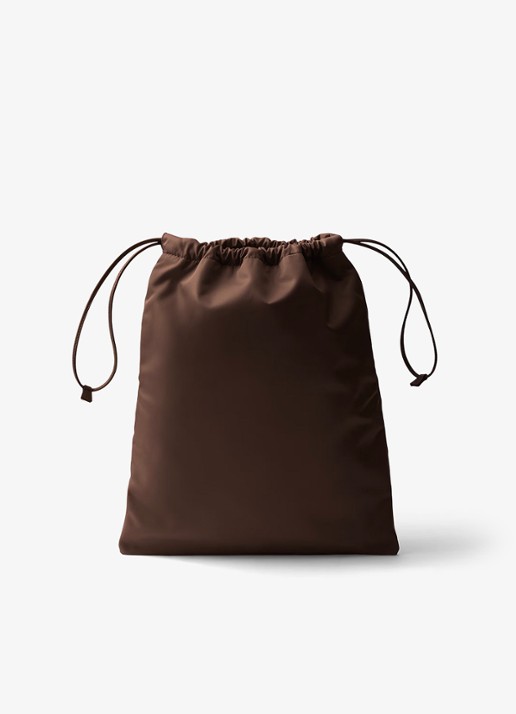 Prada Wish Re-Nylon handtas met logo - achterkant donkerbruin