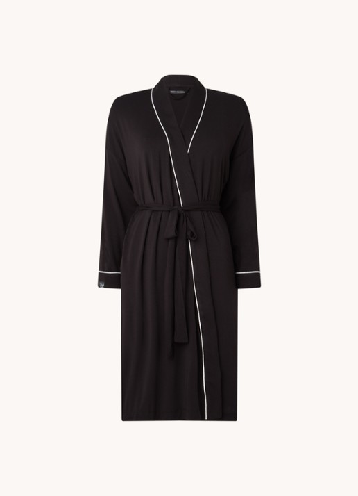 Pretty You Kimono met strikceintuur - voorkant 3 zwart