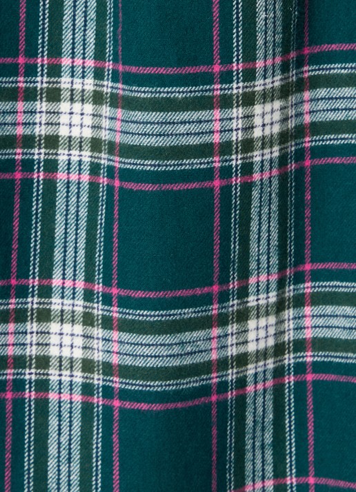 Pretty You Pyjamset met ruitdessin - detail 3 donkergroen