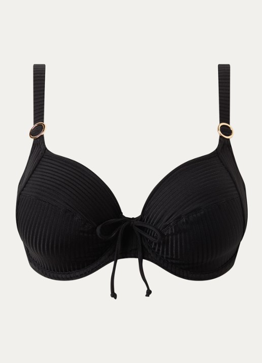 PrimaDonna Delray balconette bikinitop met structuur - voorkant 5 zwart