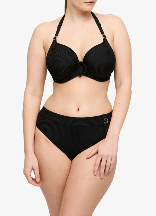 PrimaDonna Delray hipster bikinislip met structuur - voorkant 2 zwart
