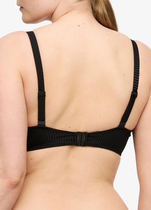 PrimaDonna Delray voorgevormde bikinitop met structuur - achterkant 7 zwart