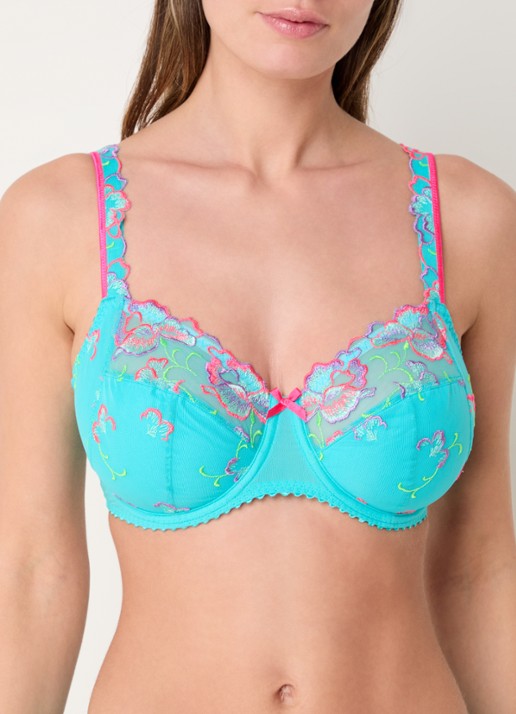 PrimaDonna Devdaha beugel bh met overlay van mesh - detail 3 turquoise