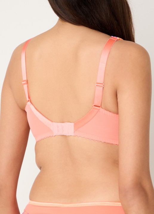 PrimaDonna Devdaha beugel bh met overlay van mesh - achterkant 5 koraalroze