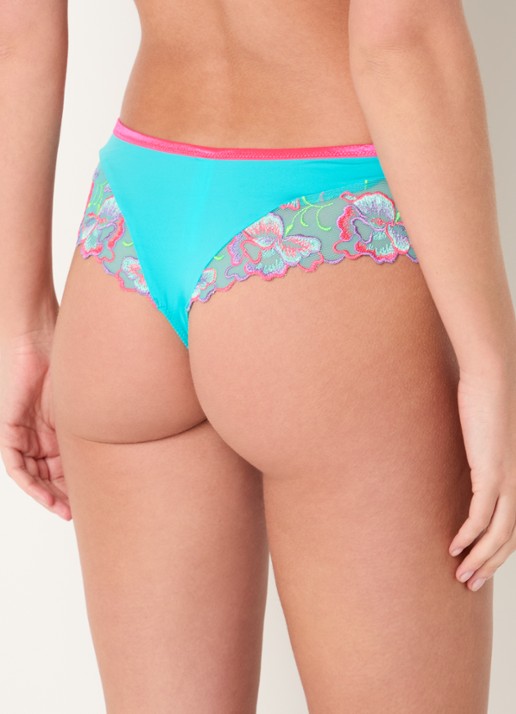 PrimaDonna Devdaha string met kant - achterkant turquoise
