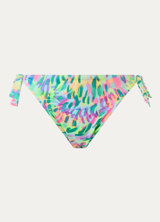 PrimaDonna Douala bikinislip met print  - voorkant turquoise