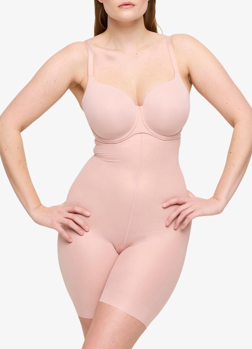 PrimaDonna Figuras high waisted corrigerende short - voorkant 2 lichtroze