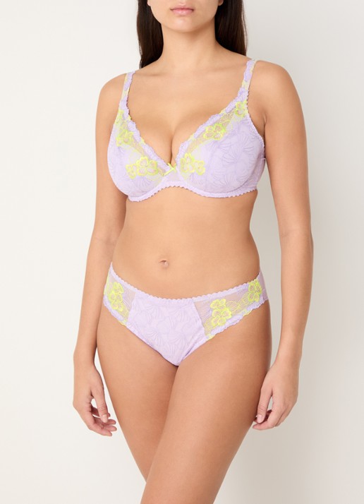PrimaDonna Ixia slip met overlay van mesh - voorkant 3 lila