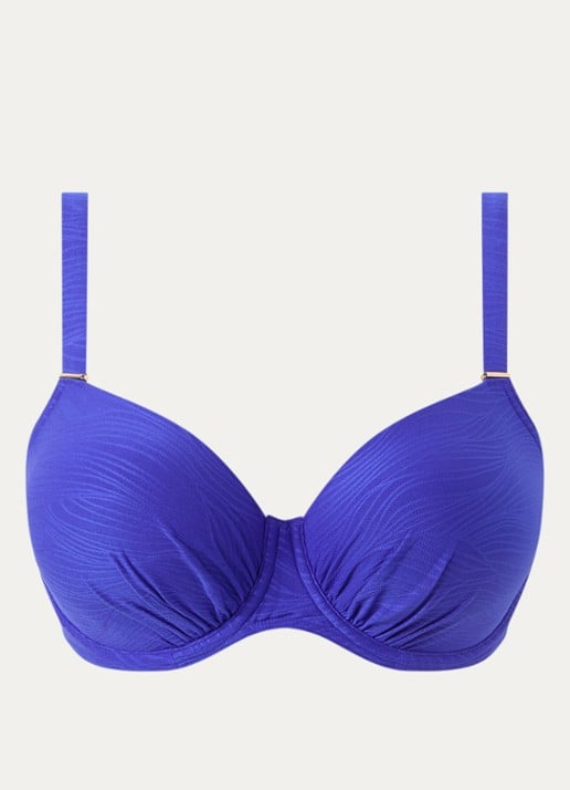 PrimaDonna Mantas voorgevormde bikinitop met structuur - voorkant 5 royalblauw