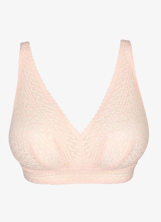 PrimaDonna Montara bralette van kant - voorkant 3 zalmroze