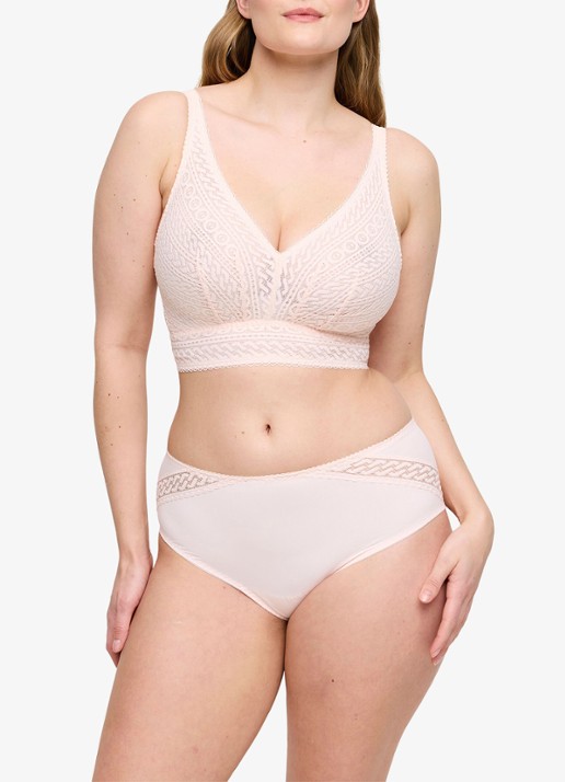 PrimaDonna Montara bralette van kant - voorkant 4 zalmroze