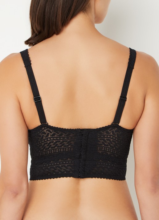 PrimaDonna Montara bralette van kant - achterkant zwart