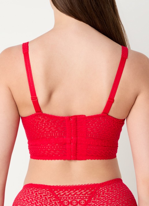 PrimaDonna Montara bralette van kant - achterkant 3 rood