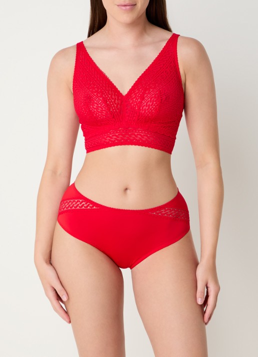 PrimaDonna Montara slip met kant - voorkant 3 rood