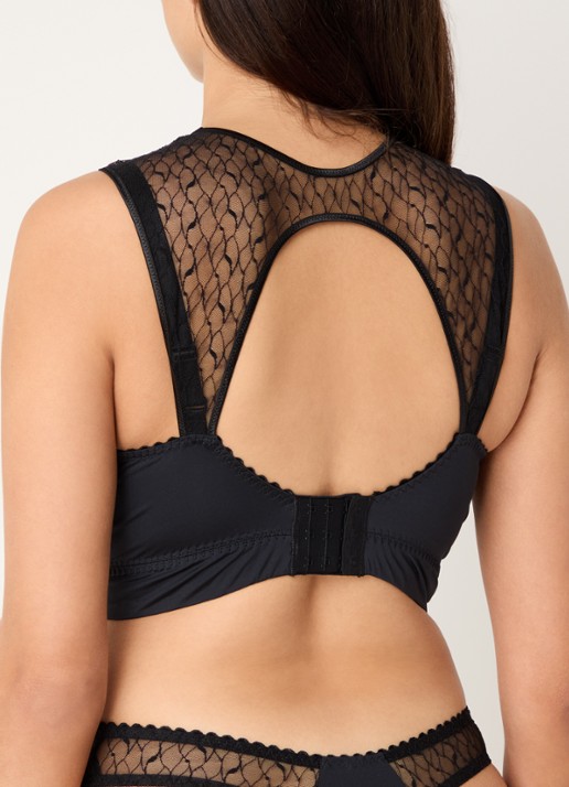 PrimaDonna Naica bralette met kant - achterkant 3 zwart