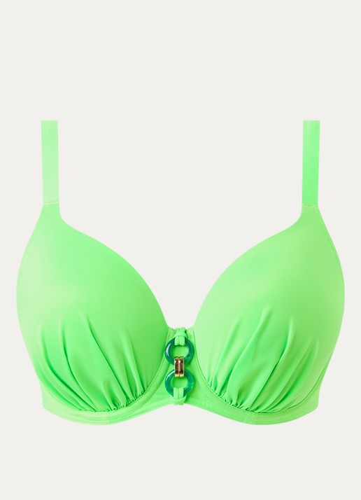 PrimaDonna Pilon voorgevormde bikinitop met beugel - voorkant felgroen