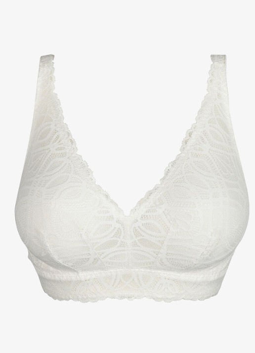 PrimaDonna Salerno bralette van kant - voorkant 3 gebroken wit