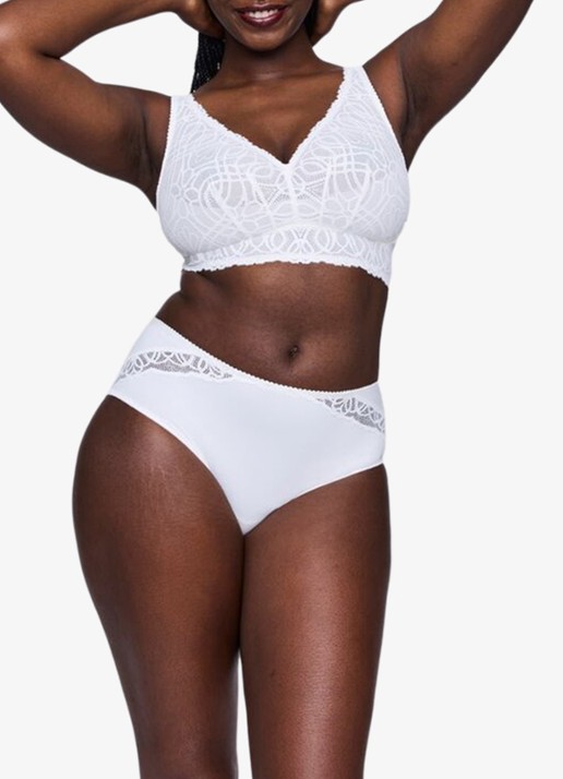 PrimaDonna Salerno bralette van kant - voorkant 4 gebroken wit