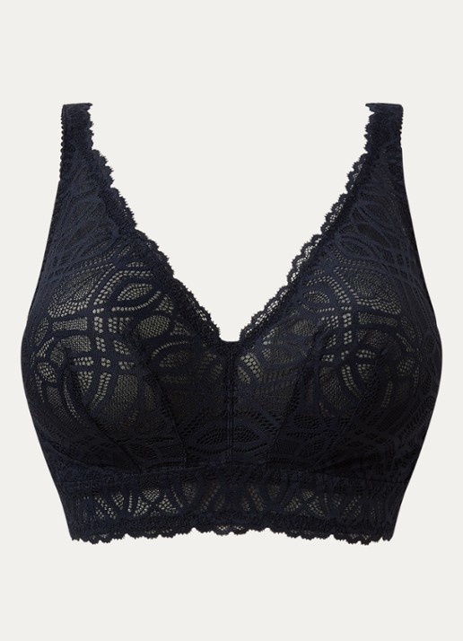 PrimaDonna Salerno bralette van kant - voorkant 2 donkerblauw