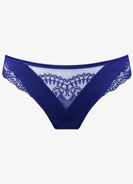 PrimaDonna Shimla string met kant - voorkant 4 kobaltblauw