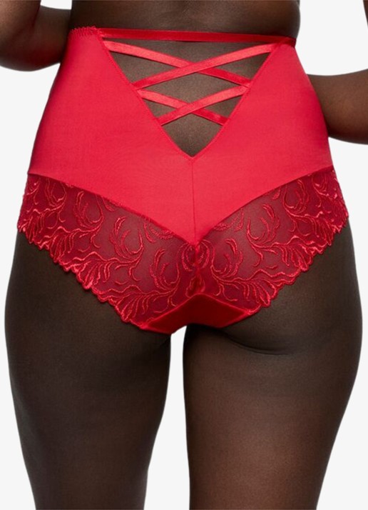 PrimaDonna Solisse high waisted shorty met borduring - achterkant 3 rood