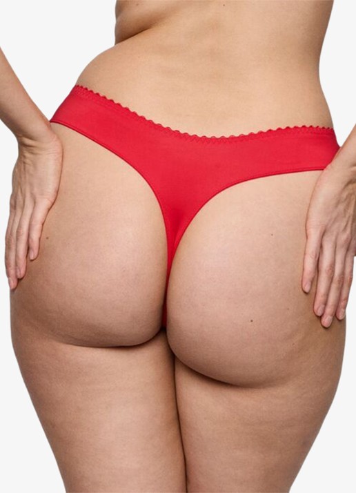 PrimaDonna Solisse string met borduring - achterkant 3 rood
