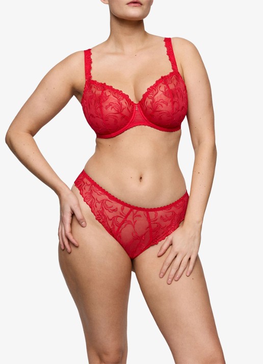 PrimaDonna Solisse string met borduring - voorkant 5 rood