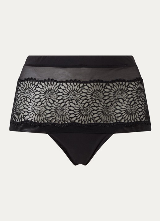 PrimaDonna Sophora shorty met kant - voorkant zwart