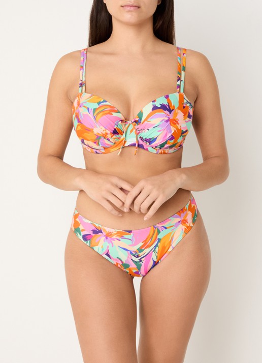 PrimaDonna Varadeo bikinislip met print - voorkant 5 turquoise