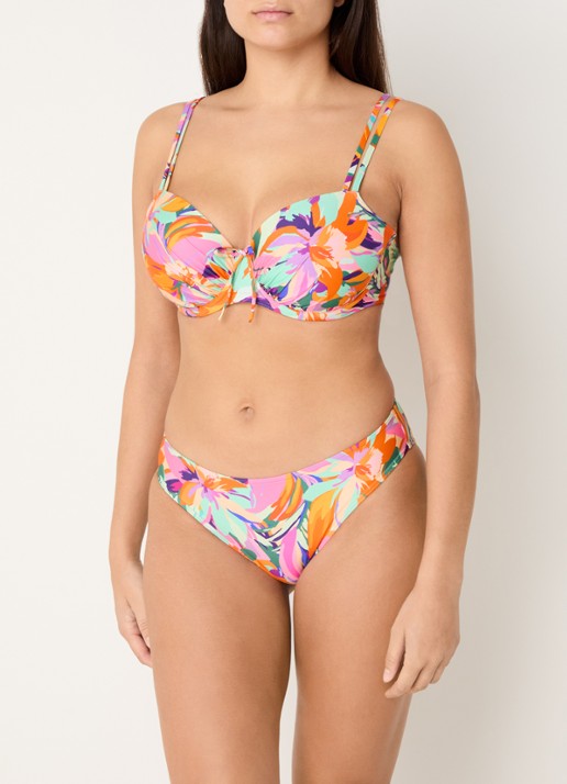 PrimaDonna Varadeo voorgevormde bikinitop met print - voorkant 5 oranje