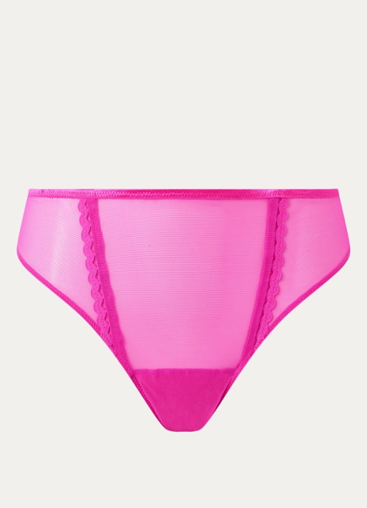 PrimaDonna Vivgirl string van mesh - voorkant 3 donkerroze