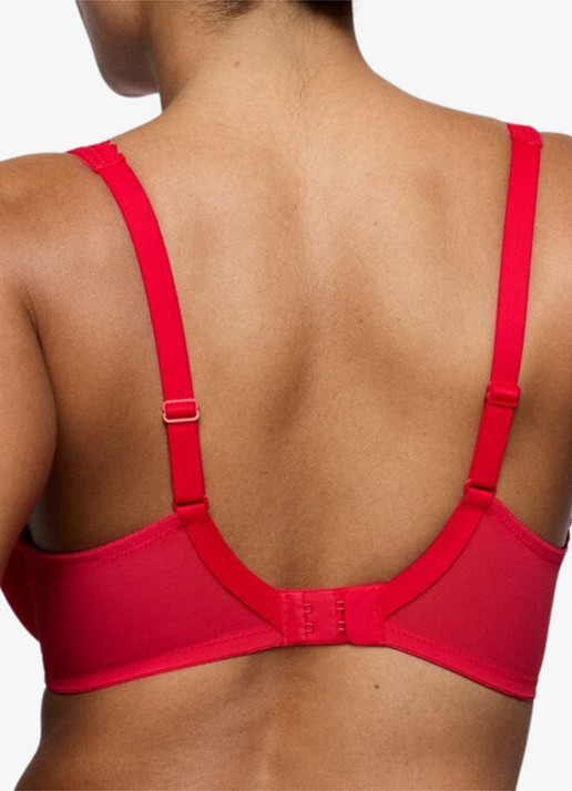 PrimaDonna Wowgirl beugel bh met overlay van mesh - achterkant 5 rood