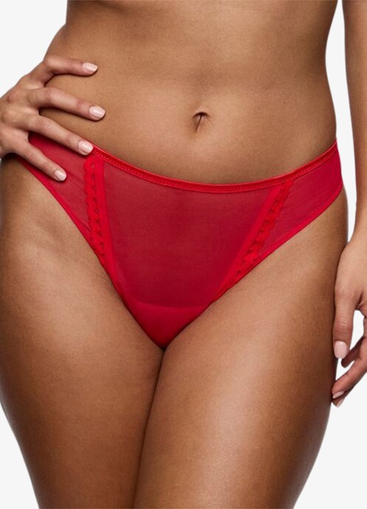 PrimaDonna Wowgirl string van mesh - detail rood