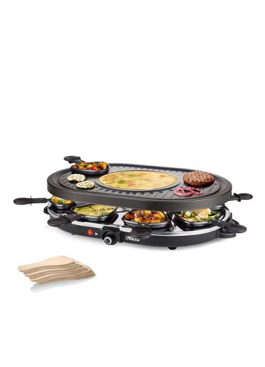 Princess Raclette 8 Oval Grill Party gourmetstel 162700 - detail 3 zwart