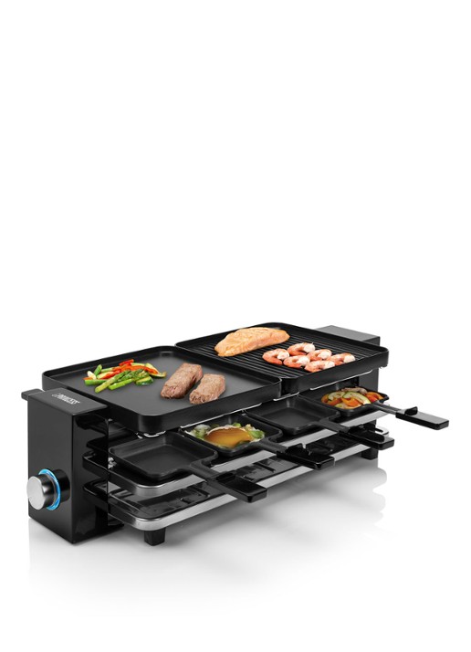 Princess Raclette Piano Black 8 gourmetstel 162925 - voorkant 2 zwart