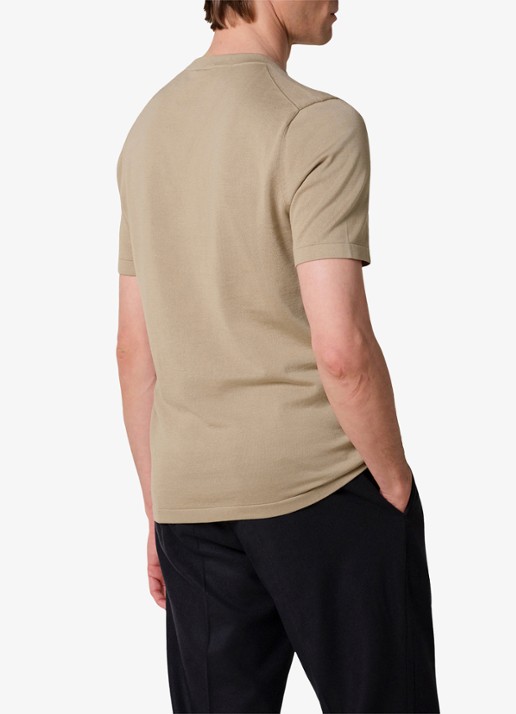 Profuomo Aero ease T-shirt met stretch - achterkant beige