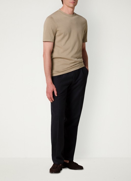 Profuomo Aero ease T-shirt met stretch - voorkant 3 beige