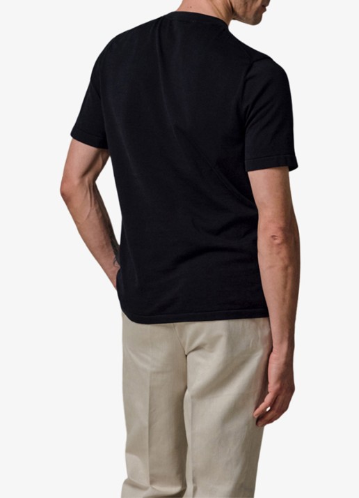 Profuomo Aero ease T-shirt met stretch - achterkant 3 donkerblauw