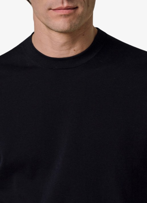 Profuomo Aero ease T-shirt met stretch - detail 6 donkerblauw