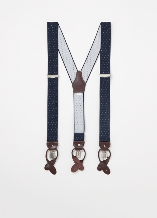 Profuomo Bretels met leren details