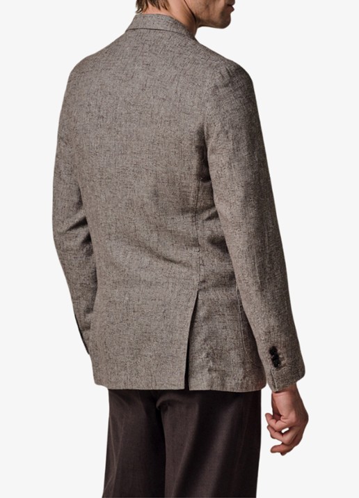 Profuomo Colbert in wolblend - achterkant lichtbruin