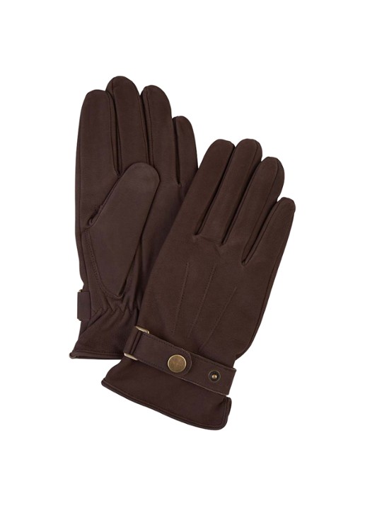 Profuomo Handschoen van leer - voorkant bruin