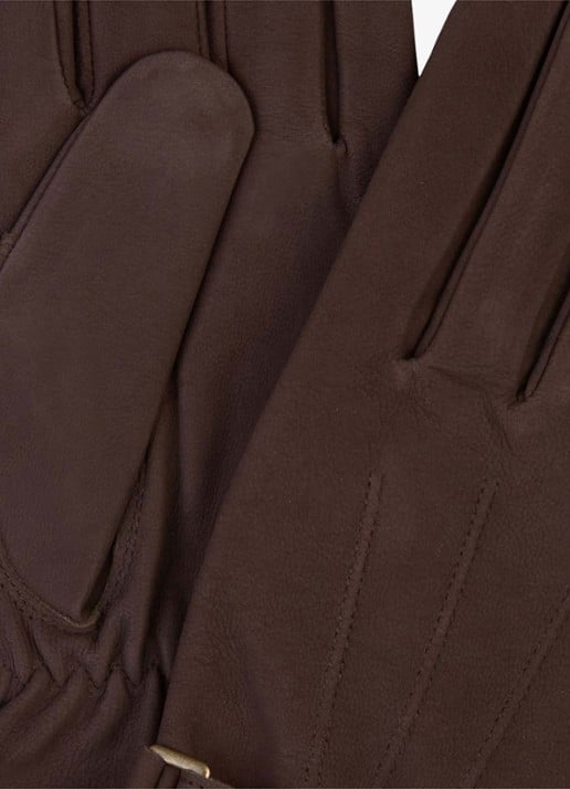Profuomo Handschoenen van leer - detail 2 bruin