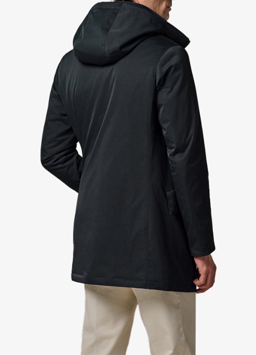 Profuomo Jas met capuchon - achterkant donkerblauw