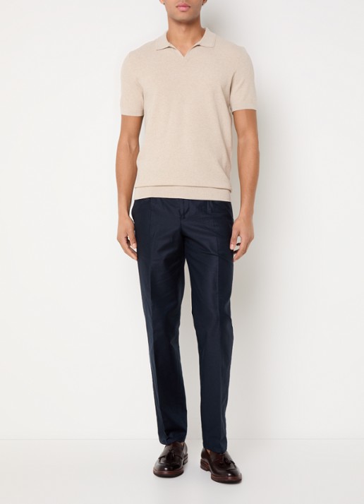 Profuomo Luxury regular fit polo   - voorkant 4 beige