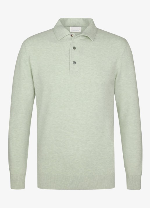 Profuomo Luxury regular fit polo - voorkant 2 lichtgroen