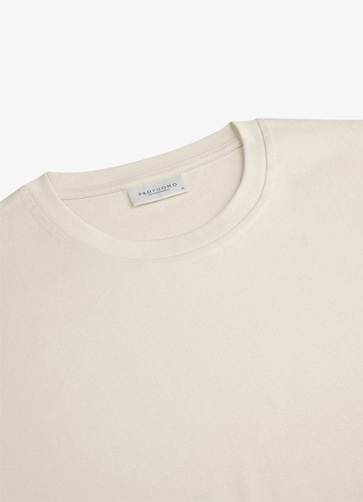 Profuomo Luxury T-shirt met stretch - detail 2 wit